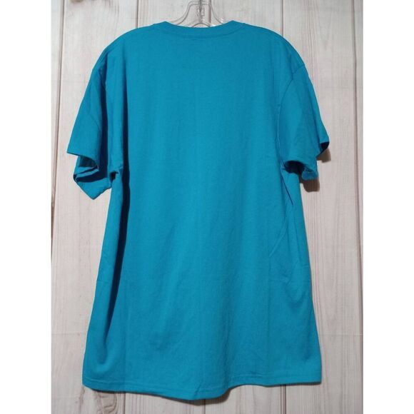 Ink Shirt Men's Extra Large Turquoise Graphic Tshirt Crew Neck Short Sleeve Funn - Picture 2 of 5